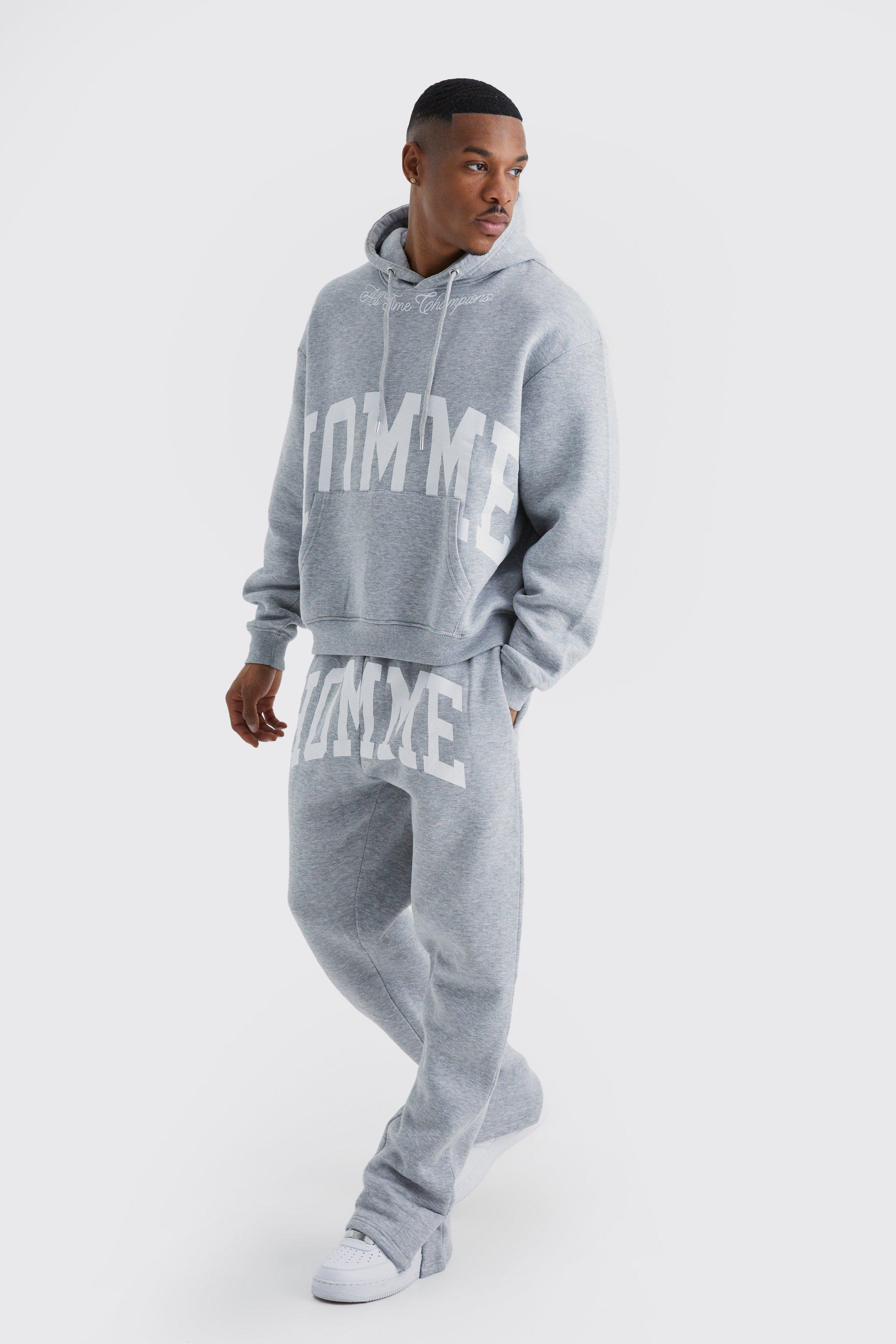 Boohooman grey hot sale tracksuit